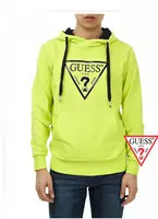 hombre guess populaire chaqueta hoodie lavez petites jaune